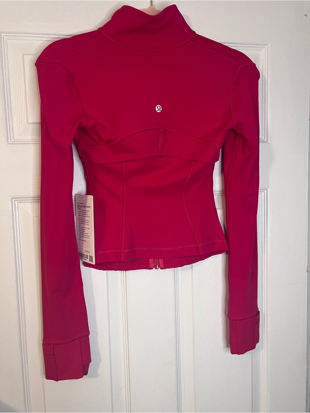 #614 Lululemon NWT Define Cropped Jacket Nulu Mulberry Spark Sz 2 Rare Sold Out - Picture 2 of 4